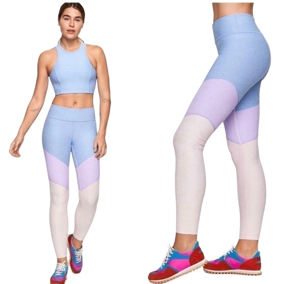 Outdoor Voices - TriColor Athletic Mid Rise 7/8 Leggings Sz XS - Picture 1 of 6